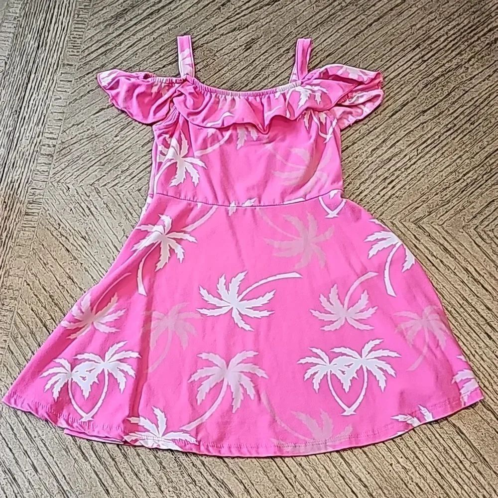 Pink and white Hawaiian dress size 5/6 - Picture 5 of 6